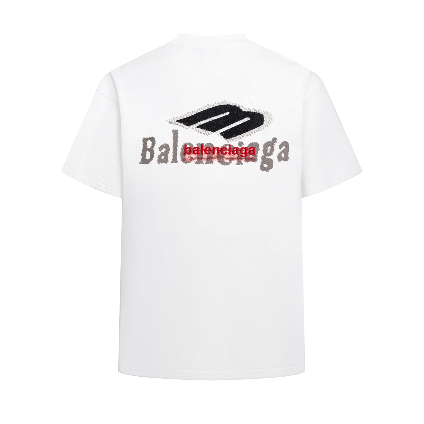 260428 New high-quality double-process embroidered T-shirt with fabric applique design
