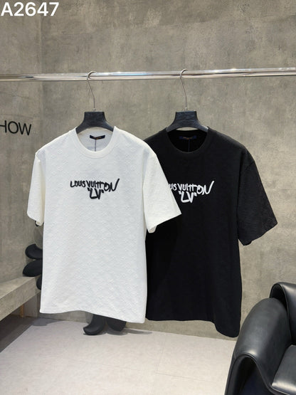 260428 New high-quality custom-made fabric embroidered T-shirt