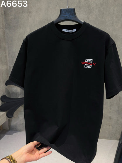 260428 New high-quality, heavily-embroidered T-shirt with large-scale embroidery design