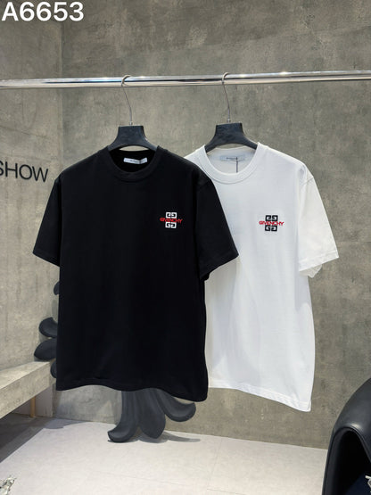 260428 New high-quality, heavily-embroidered T-shirt with large-scale embroidery design