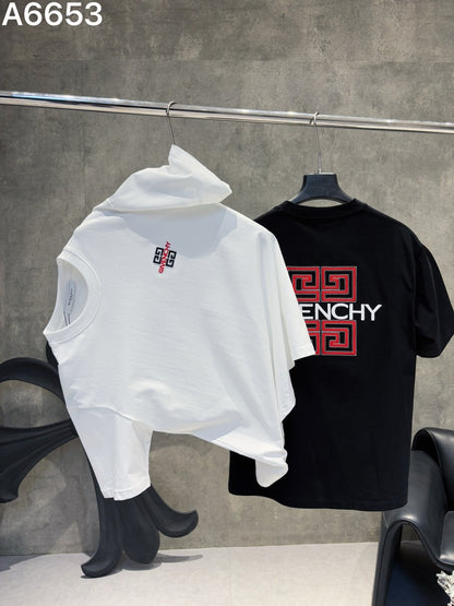 260428 New high-quality, heavily-embroidered T-shirt with large-scale embroidery design