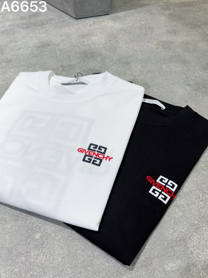 260428 New high-quality, heavily-embroidered T-shirt with large-scale embroidery design