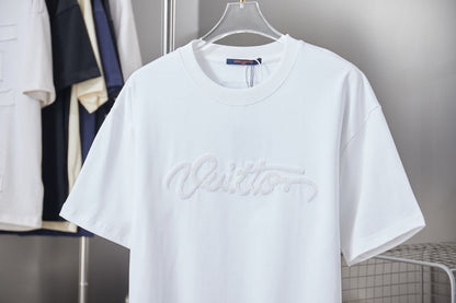 260428 New high-quality daily-style bead-studded ballpoint T-shirt