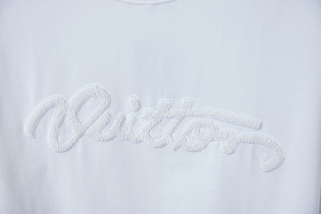 260428 New high-quality daily-style bead-studded ballpoint T-shirt