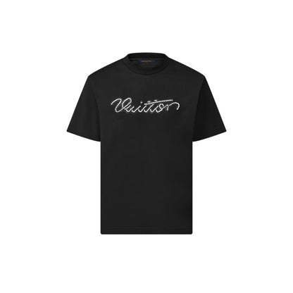 260428 New high-quality daily-style bead-studded ballpoint T-shirt