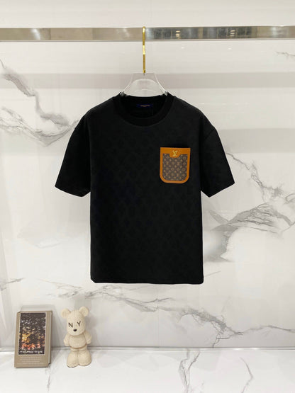 260428 New high-quality textured jacquard pocket T-shirt