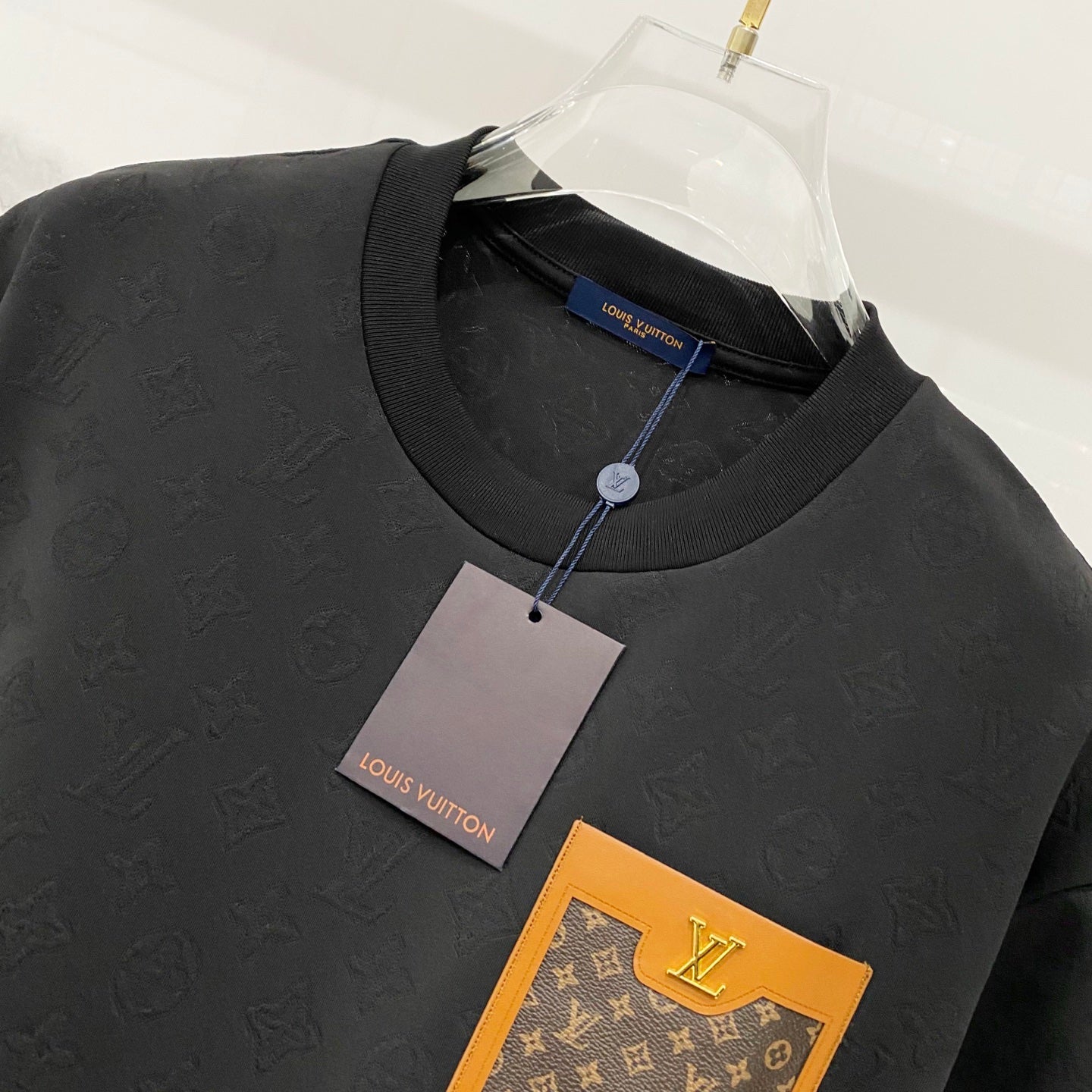260428 New high-quality textured jacquard pocket T-shirt