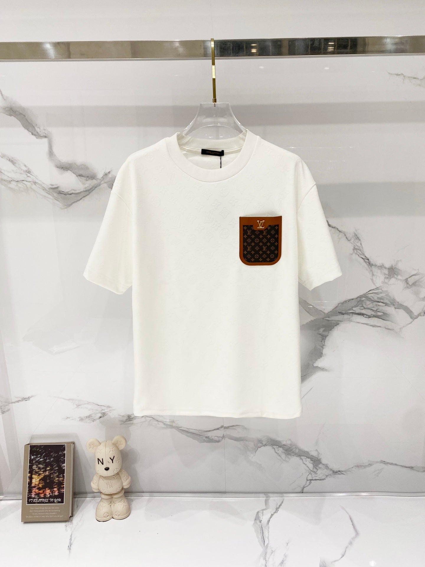 260428 New high-quality textured jacquard pocket T-shirt