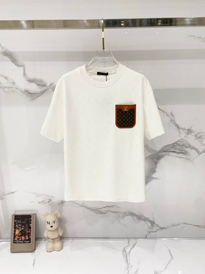 260428 New high-quality textured jacquard pocket T-shirt
