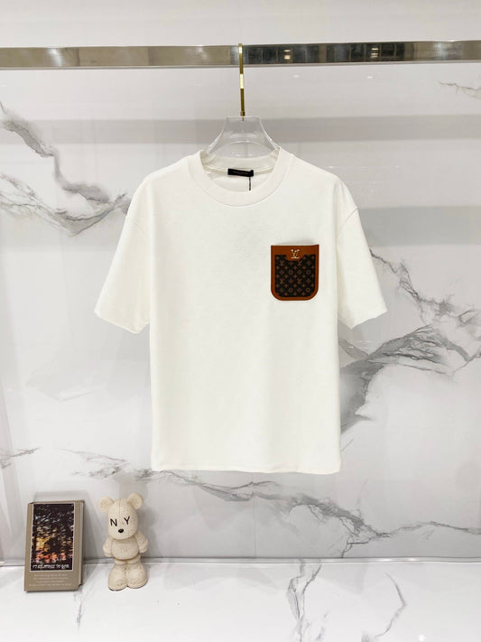 260428 New high-quality textured jacquard pocket T-shirt