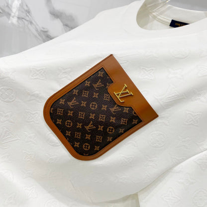 260428 New high-quality textured jacquard pocket T-shirt