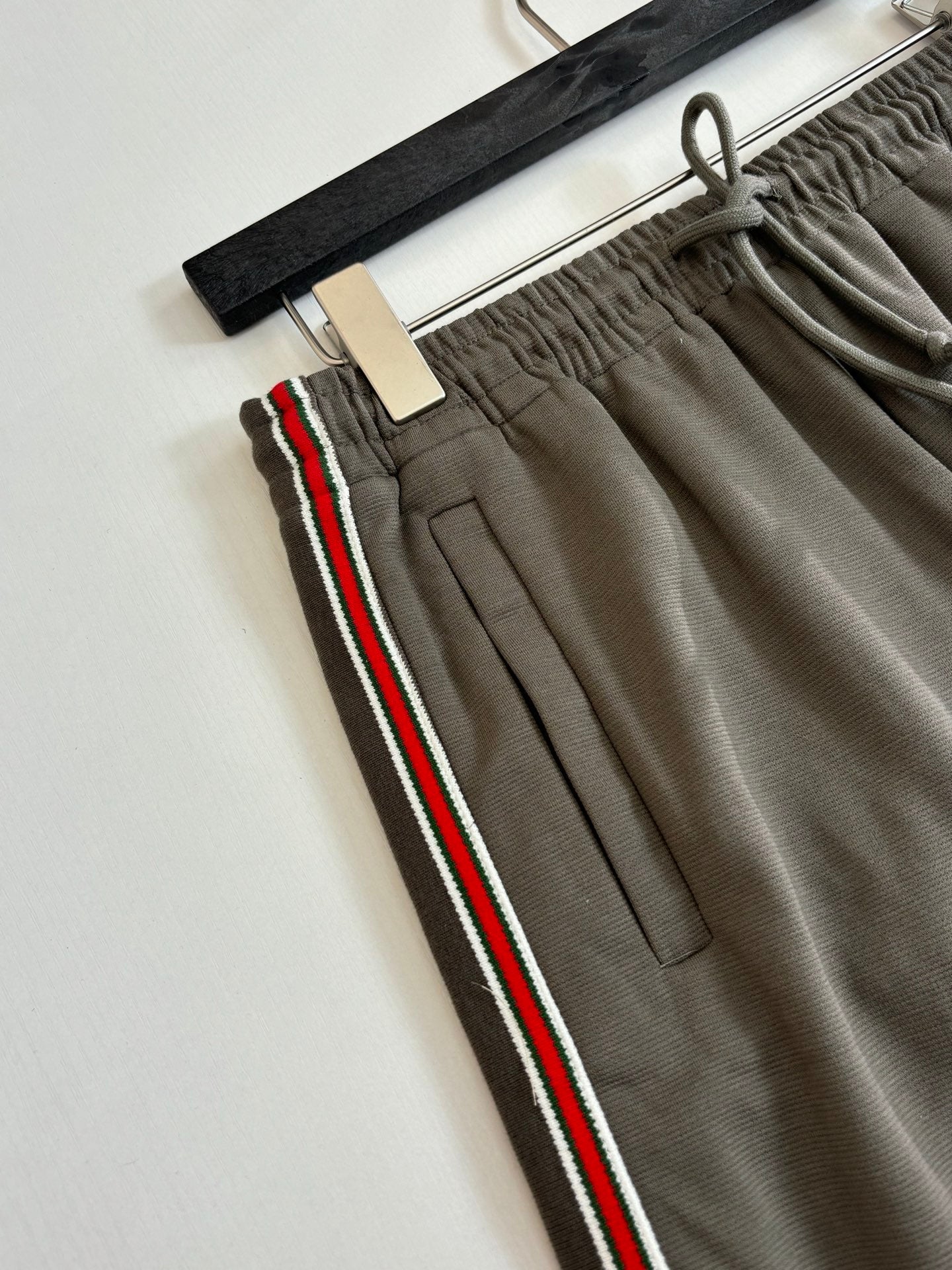 260428 New high-quality cotton striped contrast-colored woven belt letter short pants set