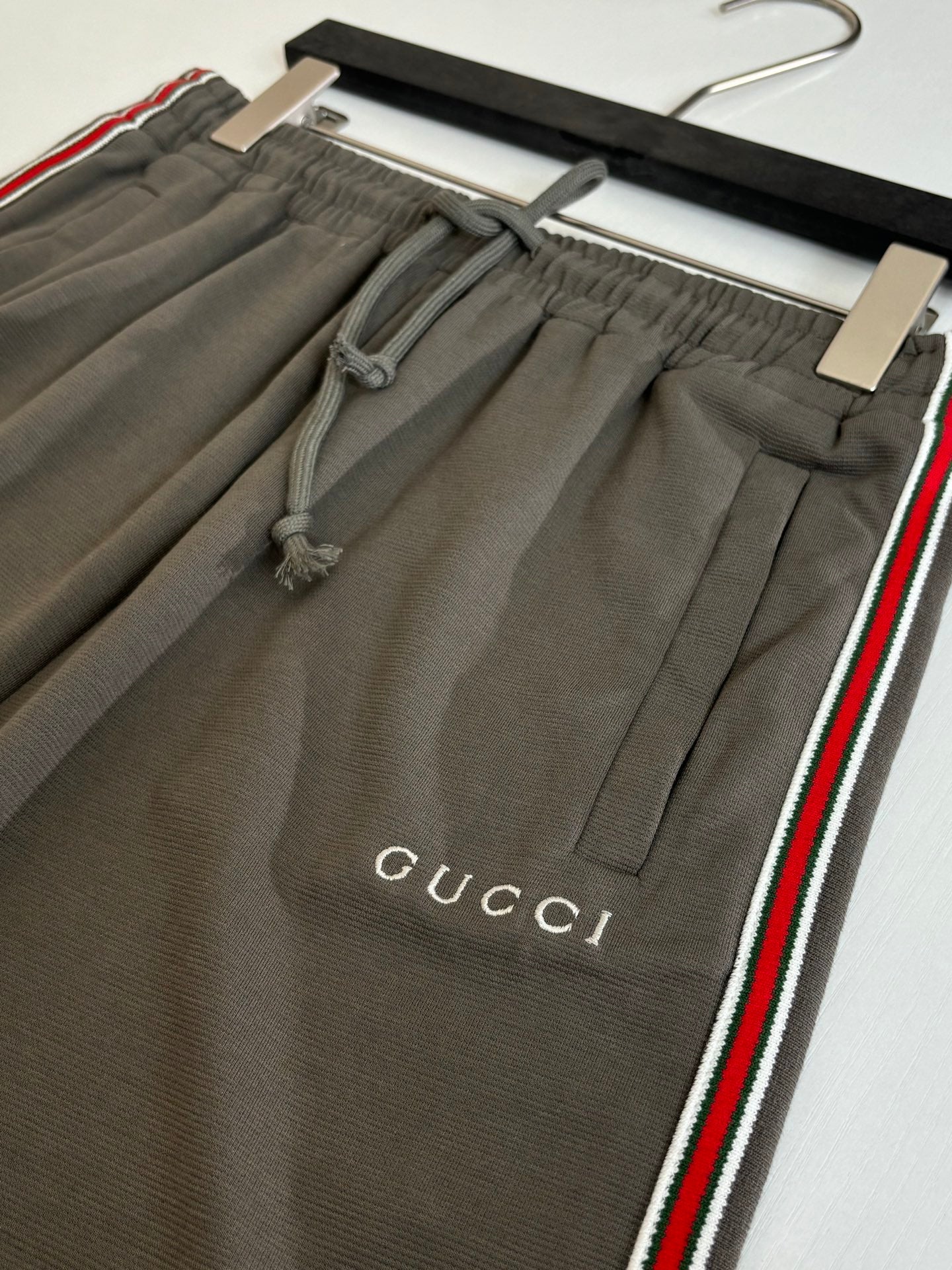 260428 New high-quality cotton striped contrast-colored woven belt letter short pants set