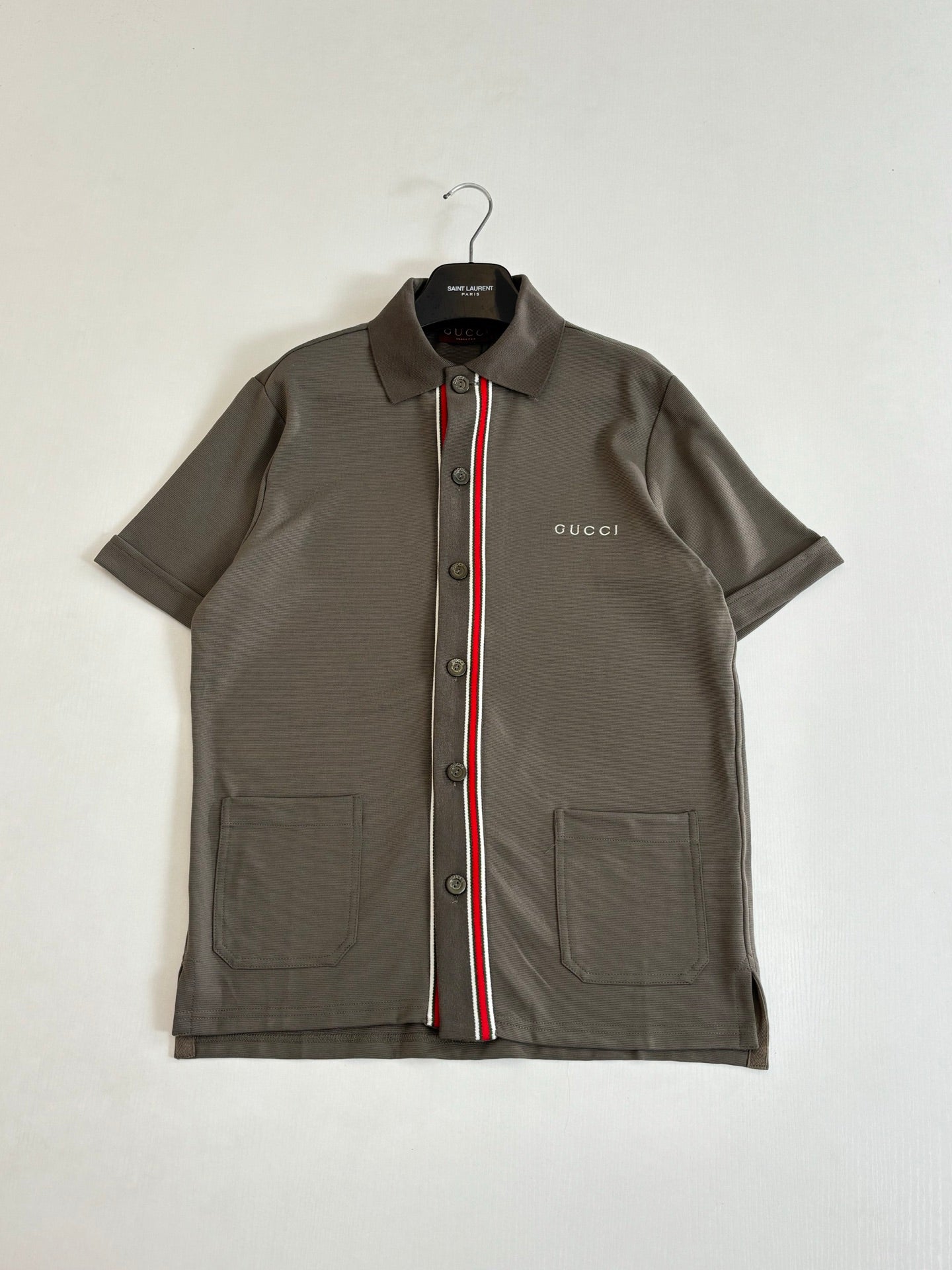 260428 New high-quality cotton striped contrast woven tie letter POLO set