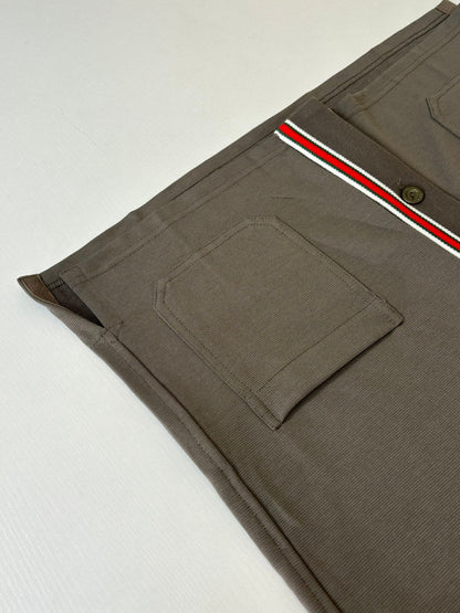 260428 New high-quality cotton striped contrast woven tie letter POLO set