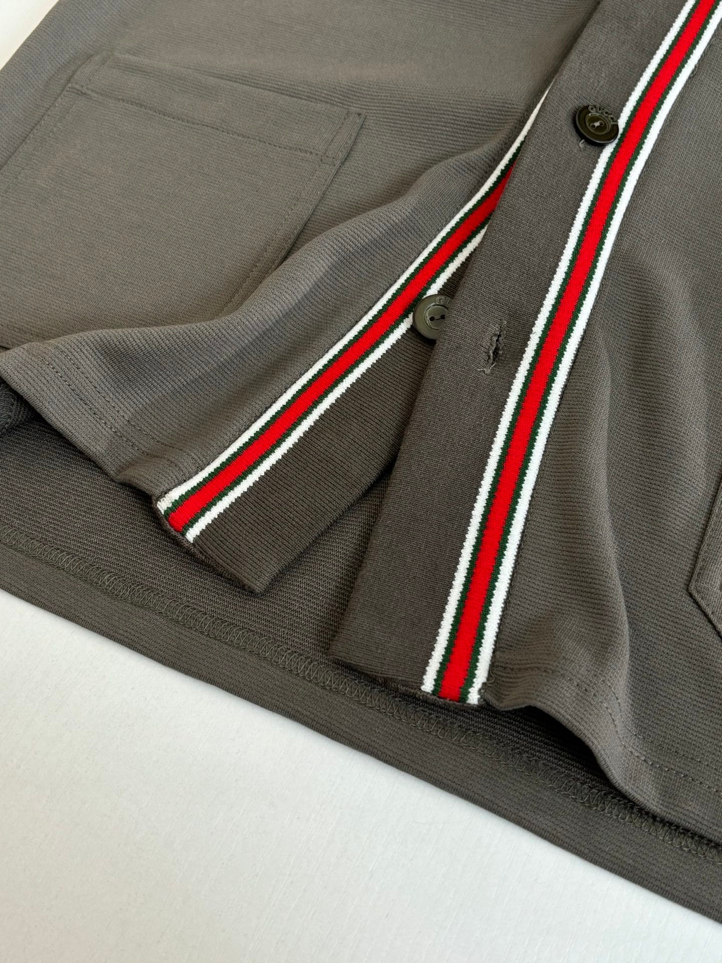 260428 New high-quality cotton striped contrast woven tie letter POLO set