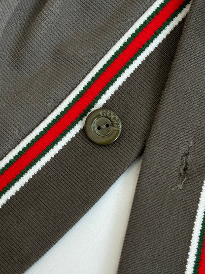 260428 New high-quality cotton striped contrast woven tie letter POLO set