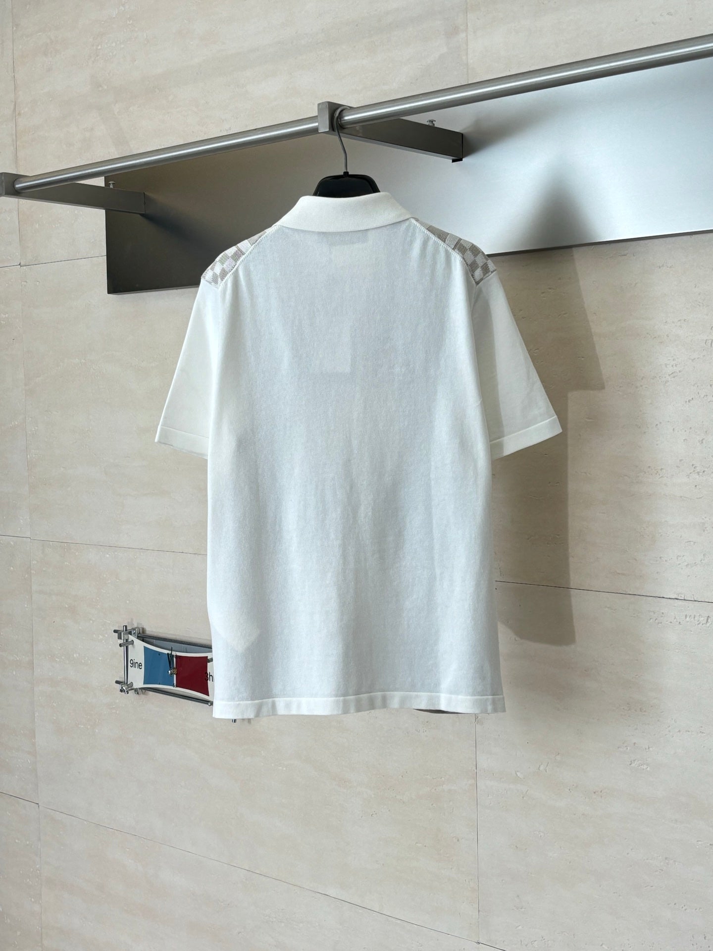 260428 New high-quality checked jacquard knitted short-sleeved shirt
