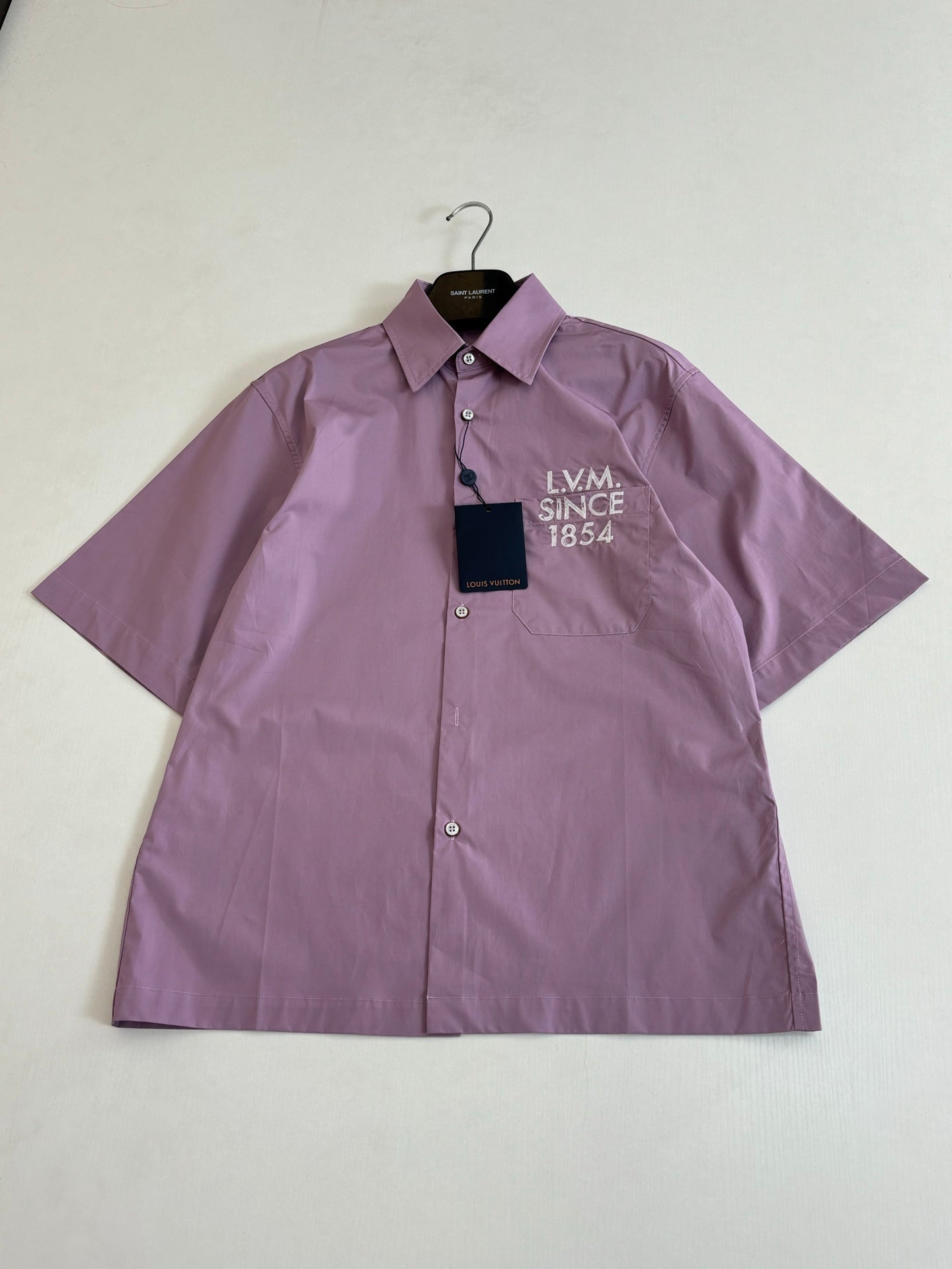 260428 New high-quality letter-stitched short-sleeved collar shirt