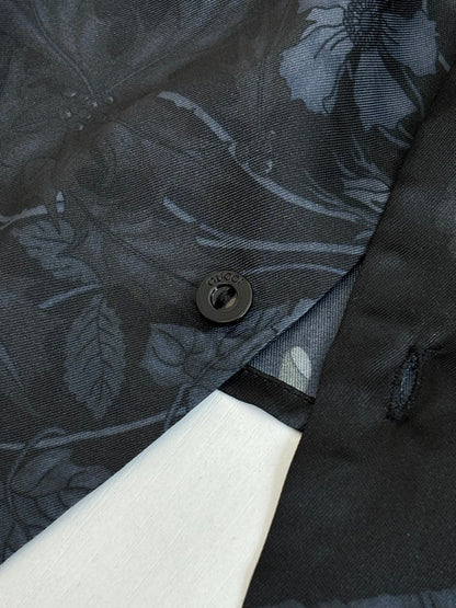 260428 New high-quality butterfly flower printed full-silk suit short-sleeved collar shirt