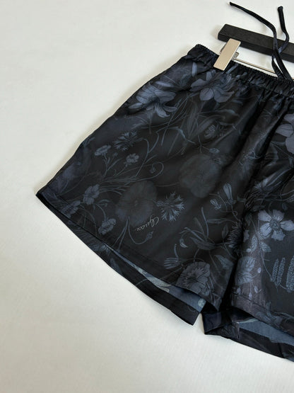 260428 New high-quality butterfly flower printed full-pattern brocade short pants set