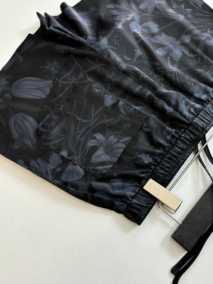 260428 New high-quality butterfly flower printed full-pattern brocade short pants set