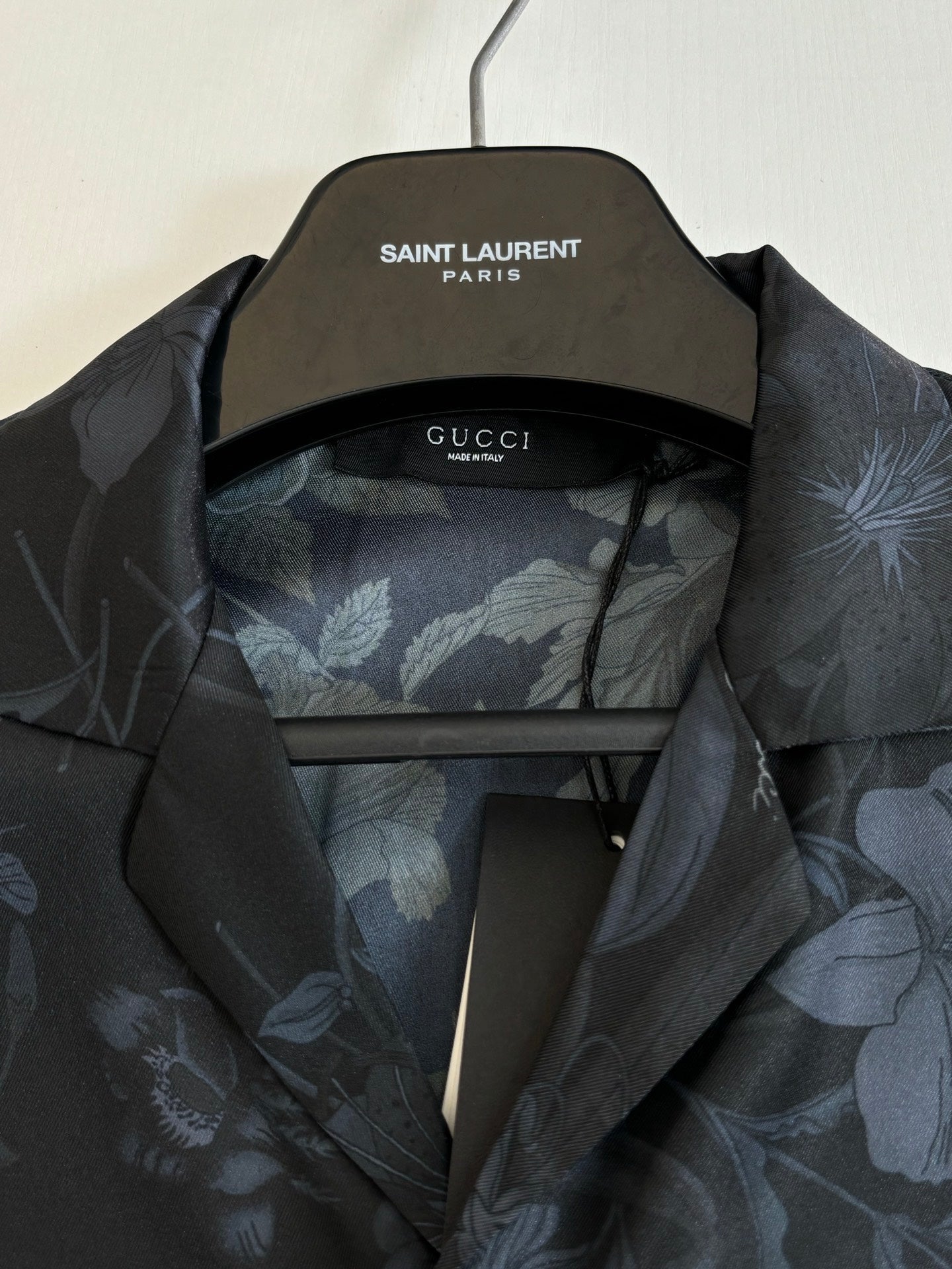 260428 New high-quality butterfly flower-printed satin long-sleeved shirt
