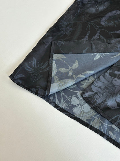 260428 New high-quality butterfly flower-printed satin long-sleeved shirt