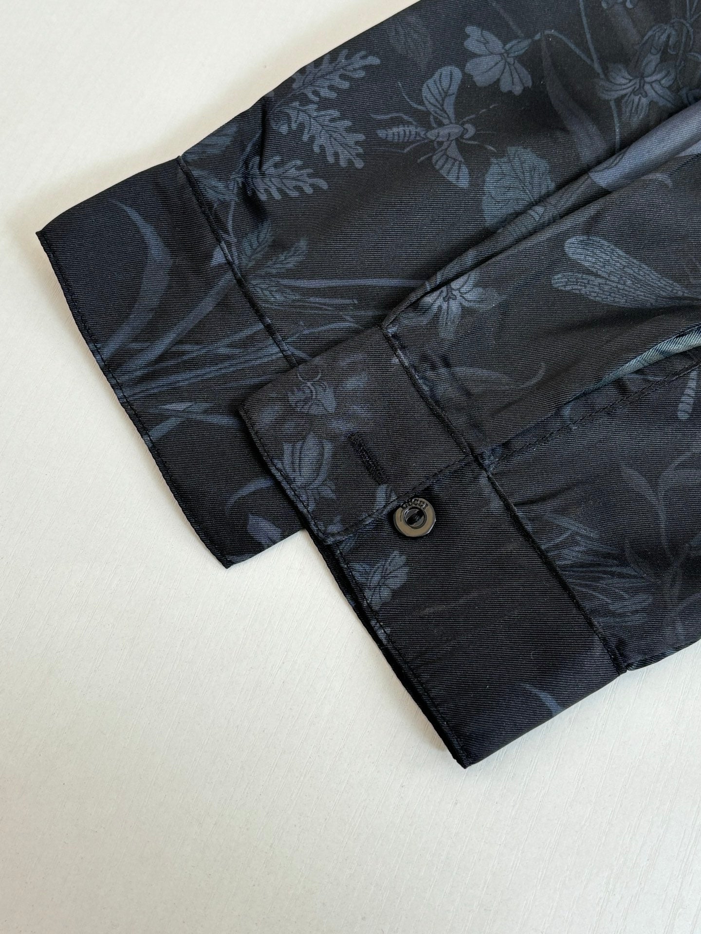 260428 New high-quality butterfly flower-printed satin long-sleeved shirt