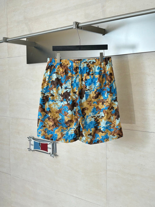 260428 New high-quality color-matched full-print short pants set