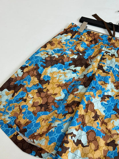 260428 New high-quality color-matched full-print short pants set