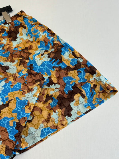 260428 New high-quality color-matched full-print short pants set