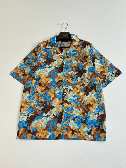 260428 New high-quality color-matched full-print short-sleeved shirt set