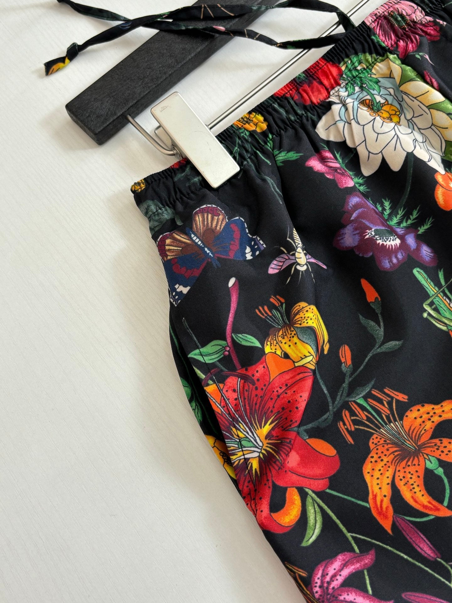 260428 New high-quality floral-printed satin short set with full prints