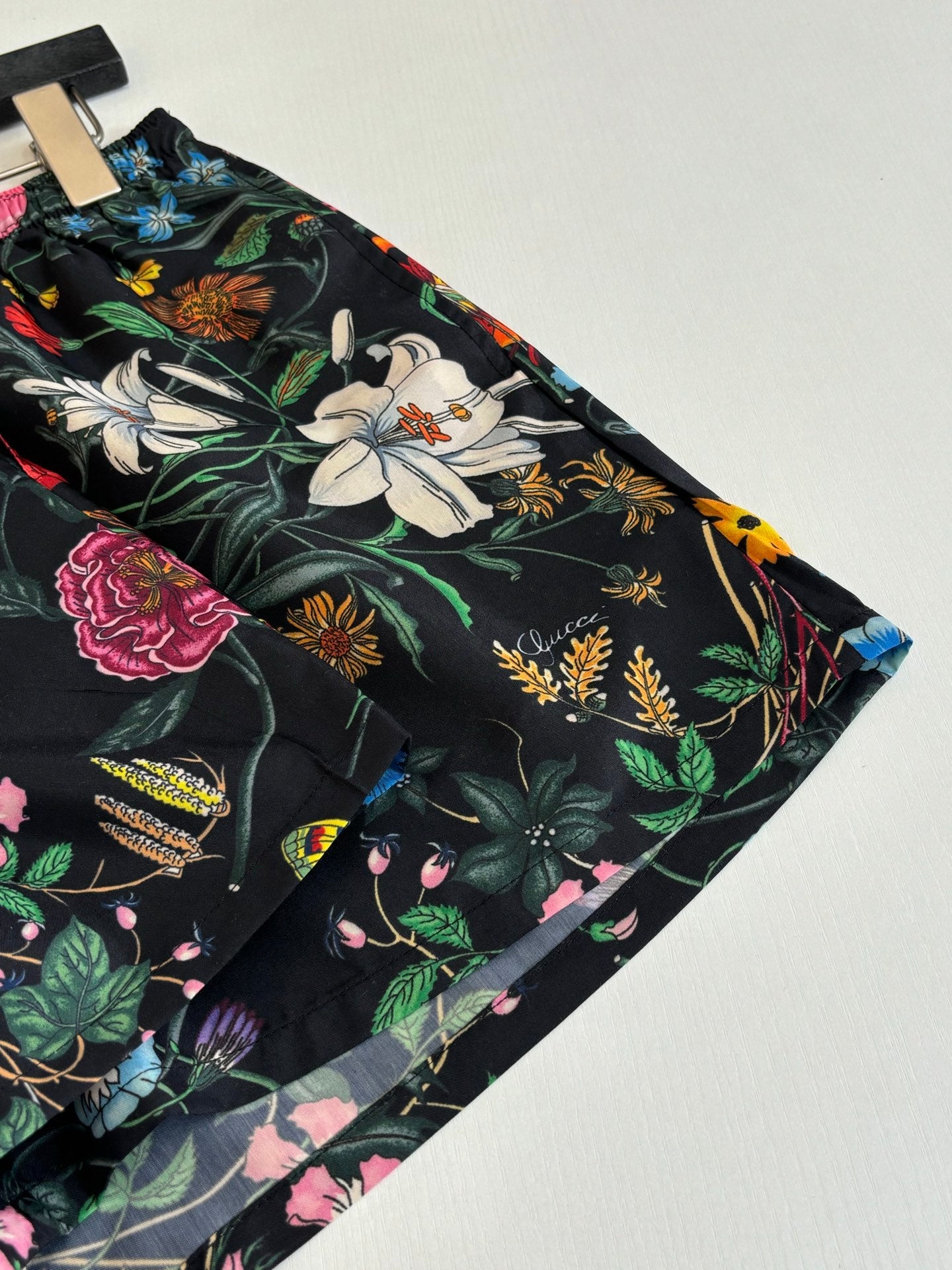 260428 New high-quality floral-printed satin short set with full prints