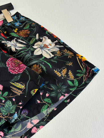 260428 New high-quality floral-printed satin short set with full prints