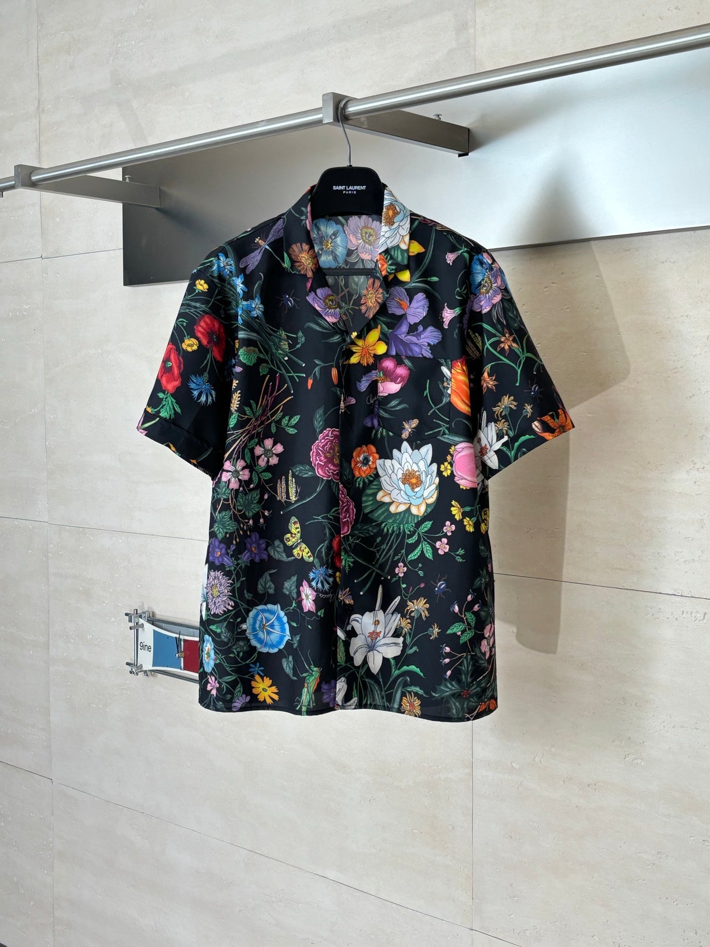 260428 New high-quality floral-printed chiffon short-sleeved shirt set with full printing