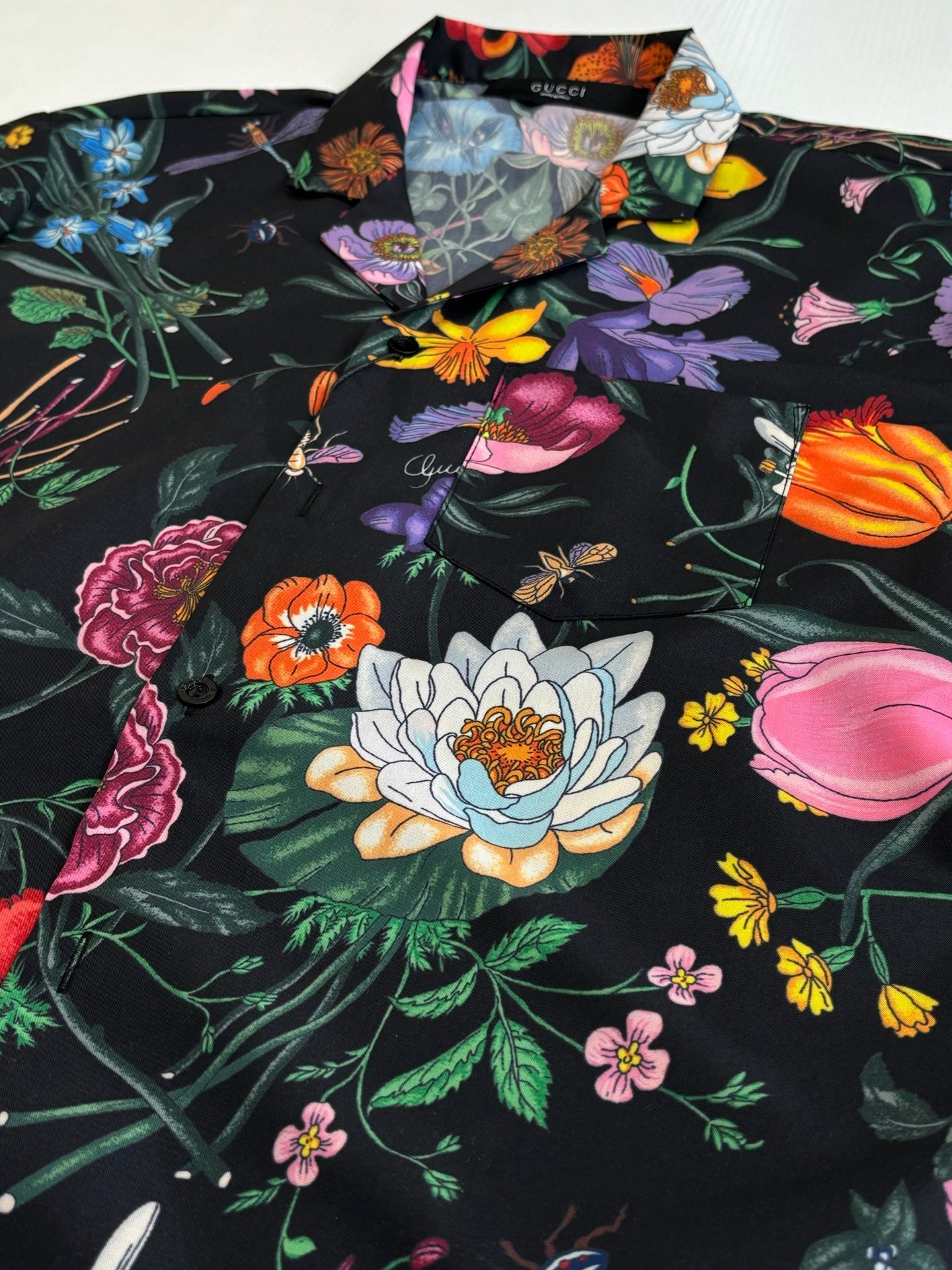 260428 New high-quality floral-printed chiffon short-sleeved shirt set with full printing