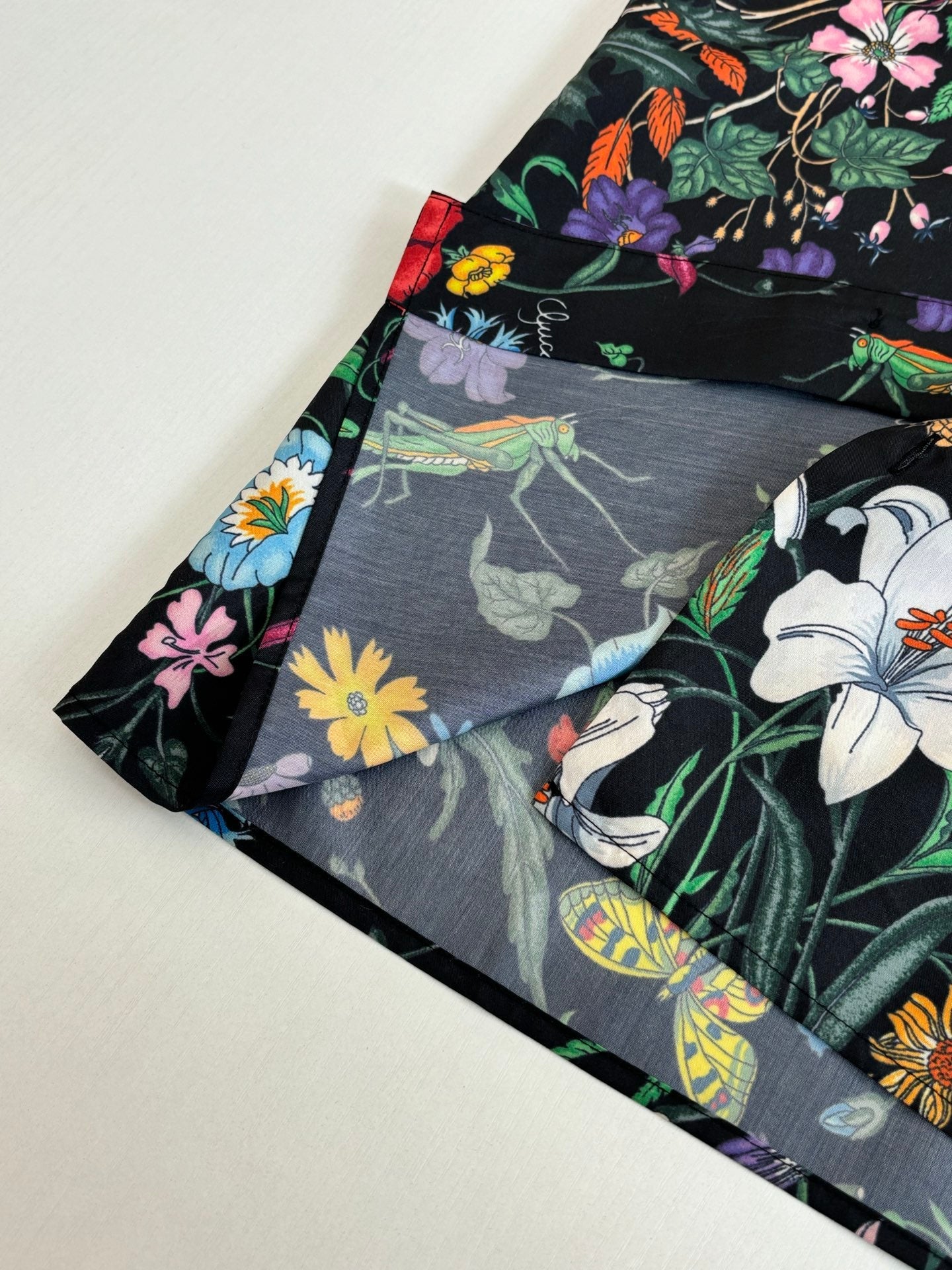 260428 New high-quality floral-printed chiffon short-sleeved shirt set with full printing