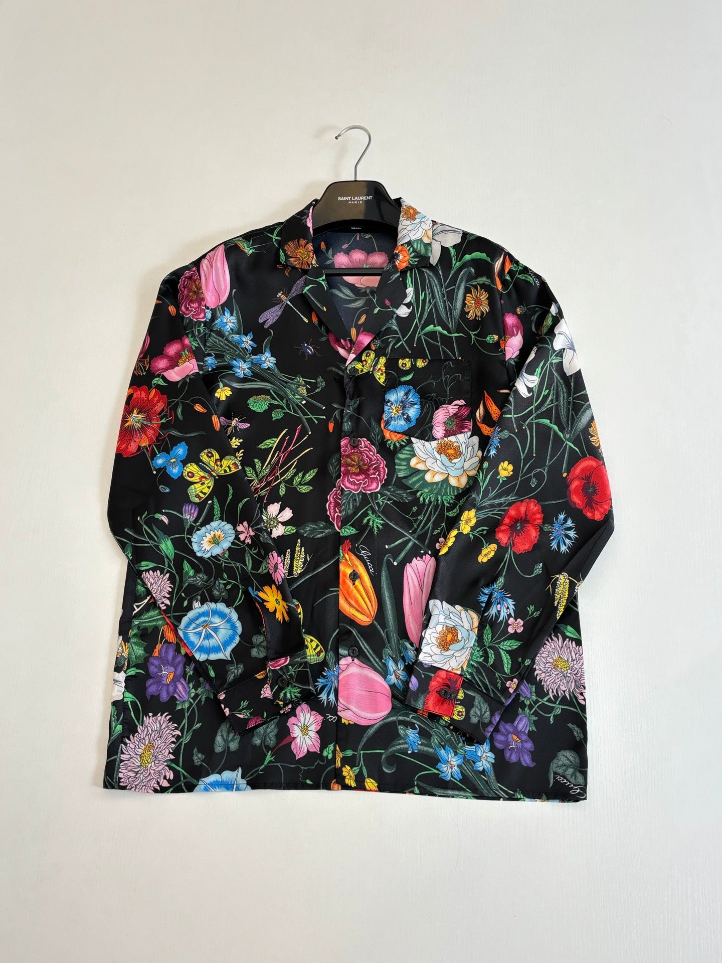 260428 New high-quality floral-printed chiffon long-sleeved shirt with full printing