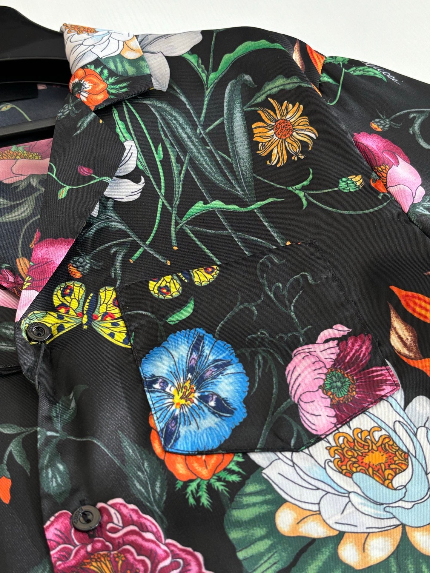 260428 New high-quality floral-printed chiffon long-sleeved shirt with full printing