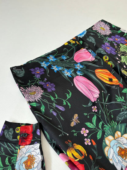 260428 New high-quality floral-printed chiffon long-sleeved shirt with full printing