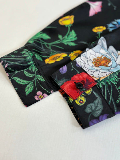 260428 New high-quality floral-printed chiffon long-sleeved shirt with full printing