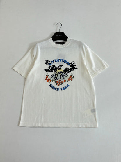 260428New high-quality volcanic embroidery knitted short-sleeved T-shirt