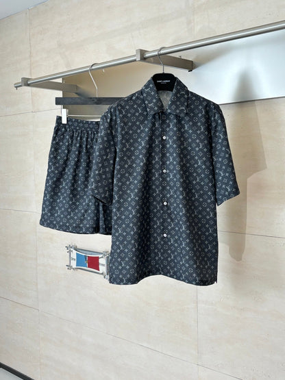 260428 New high-quality fully-printed heavy-duty suit collar short-sleeved shirt