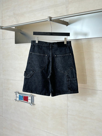 260428 New high-quality distressed and worn-out denim workwear shorts