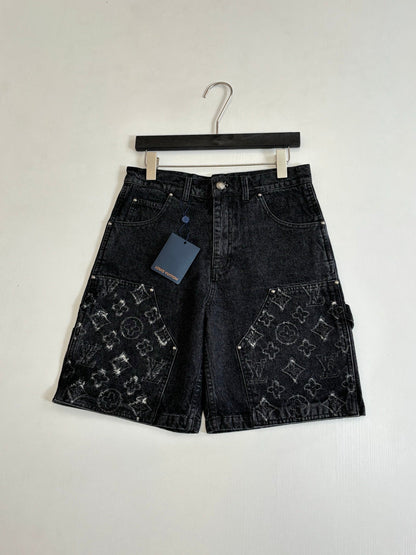 260428 New high-quality distressed and worn-out denim workwear shorts