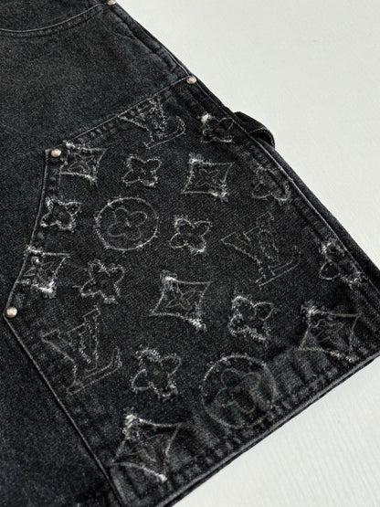 260428 New high-quality distressed and worn-out denim workwear shorts