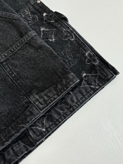 260428 New high-quality distressed and worn-out denim workwear shorts