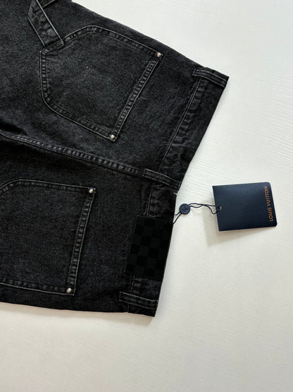 260428 New high-quality distressed and worn-out denim workwear shorts